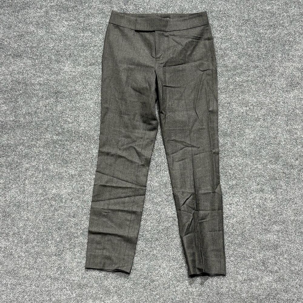 Ralph Lauren Pants Womens 2 Gray Wool Silk Slim Dress Trousers Lined Stretch